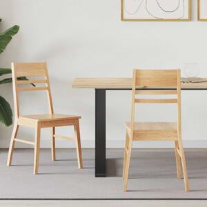 Étkező Székek 2 pcs Természetes 43 x 54 x 89 cm Tömör Gumi Fa