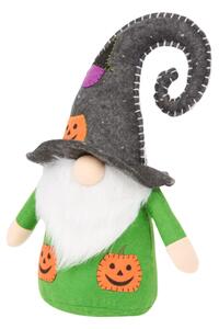 Dekoratív törp HALLOWEEN GNOME LED világítással, 40 cm - különböző színek Termék színe: Zöld