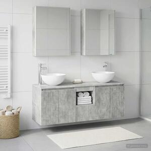 Fürdőszobai Szekrény Szett 5 pcs Betonszürke 53 x 15,5 x 70 cm