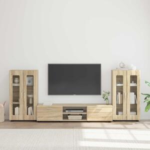 TV szekrény garnitúra fiókkal FLORIN 3 pcs Sonoma tölgy Faanyag