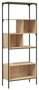 VidaXL 5 szintes sonoma tölgy színű fa könyvespolc 76 x 33 x 188,5 cm