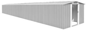 VidaXL szürke horganyzott acél kerti fészer 257 x 990 x 181 cm