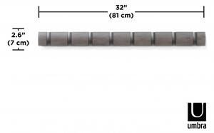 Umbra FLIP 8 szürke-titánium kihajtható fali fogas akasztó