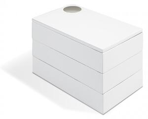 Umbra SPINDLE fehér ékszertartó doboz