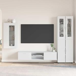 TV szekrény garnitúra fiókkal FLORIN 3 pcs Fehér Faanyag