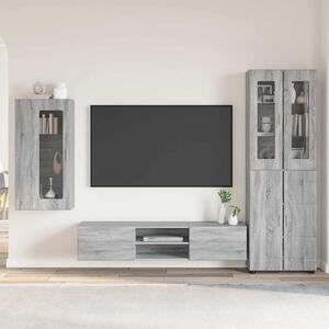 TV szekrény garnitúra FLORIN 3 pcs Szürke Sonoma Faanyag