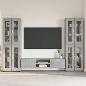TV szekrény garnitúra fiókkal FLORIN 3 pcs Beton Szürke Faanyag