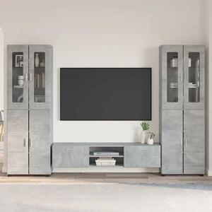TV szekrény garnitúra fiókkal FLORIN 3 pcs Beton Szürke Faanyag