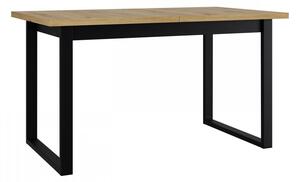 Z0ND0 Széthúzható étkezőasztal Elarna 80 x 140 180 III (artisan tölgy + fekete) (4-8 fő részére). 1105372