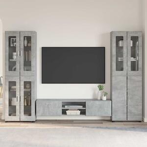 TV szekrény garnitúra fiókkal FLORIN 3 pcs Beton Szürke Faanyag