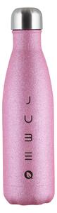 JUBEQ The Bottle Glitter Pink hőtartó design kulacs