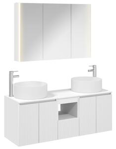 Fürdőszobai Szekrény Szett 4 pcs Fehér 103,5 x 15,5 x 70 cm