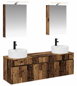 Fürdőszobai Szekrény Szett 5 pcs Antik Fa 50 x 14,5 x 70 cm