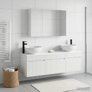 Fürdőszobai Szekrény Szett 4 pcs Fehér 103,5 x 15,5 x 70 cm