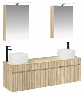 Fürdőszobai Szekrény Szett 5 pcs Sonoma Tölgy 50 x 14,5 x 70 cm
