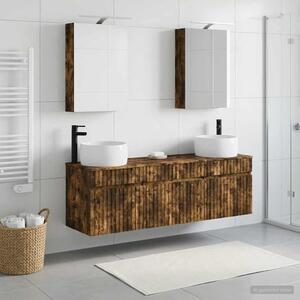 Fürdőszobai Szekrény Szett 5 pcs Füstös Tölgy 50 x 14,5 x 70 cm