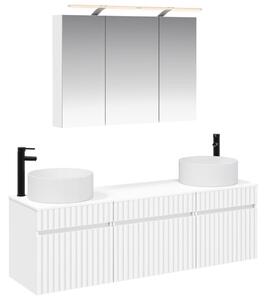 Fürdőszobai Szekrény Szett 4 pcs Fehér 100 x 14,5 x 70 cm