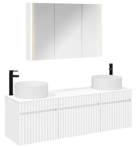 Fürdőszobai Szekrény Szett 4 pcs Fehér 103,5 x 15,5 x 70 cm