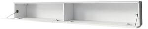 TV szekrény Dlana 180 MDF (fehér + fehér halcsont) (fehér LED világítás)