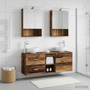 Fürdőszobai Szekrény Szett 5 pcs Antik Fa 50 x 14,5 x 70 cm