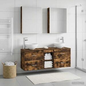 Fürdőszobai Szekrény Szett 5 pcs Füstös Tölgy 53 x 15,5 x 70 cm