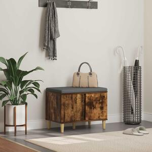 Előtér pad Füstölt Tölgy 60 x 38 x 46 cm Műanyag Fa és Szövet
