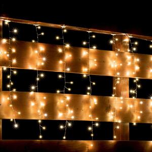 HOME Micro LED-Es Cluster Fényfüggöny, Melegfehér, 8pr