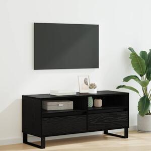 TV szekrény Fekete tölgy 100 x 34,5 x 44,5 cm Műszaki fa és vas