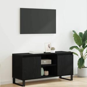 TV szekrény Fekete tölgy 104 x 35 x 50 cm Faanyag