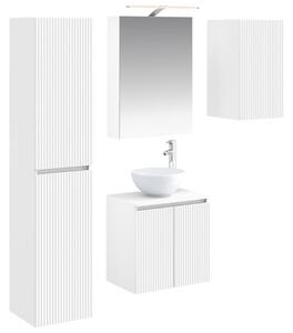 Fürdőszobai Szekrény Szett 5 pcs Fehér 50 x 14,5 x 70 cm