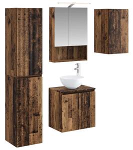 Fürdőszobai Szekrény Szett 5 pcs Antik Fa 50 x 14,5 x 70 cm