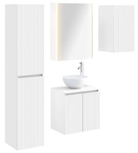 Fürdőszobai Szekrény Szett 5 pcs Fehér 53 x 15,5 x 70 cm