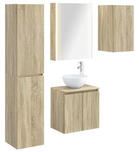 Fürdőszobai Szekrény Szett 5 pcs Sonoma Tölgy 53 x 15,5 x 70 cm