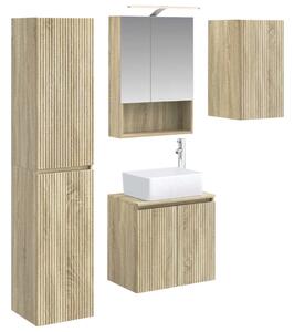 Fürdőszobai Szekrény Szett 5 pcs Sonoma Tölgy 50 x 14,5 x 70 cm