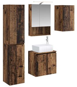 Fürdőszobai Szekrény Szett 5 pcs Antik Fa 50 x 14,5 x 70 cm