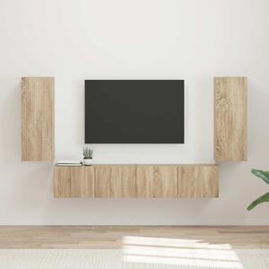 TV falit kabinet szett 4 pcs Sonoma tölgy Faanyag