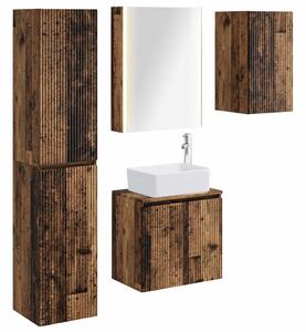 Fürdőszobai Szekrény Szett 5 pcs Antik Fa 53 x 15,5 x 70 cm