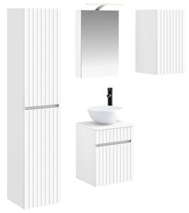 Fürdőszobai Szekrény Szett 5 pcs Fehér 40 x 10,5 x 60,5 cm