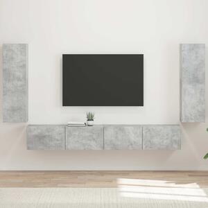 TV falit kabinet szett 4 pcs Beton Szürke Faanyag