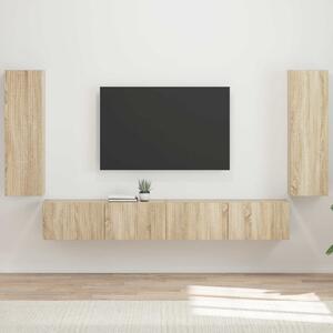 TV falit kabinet szett 4 pcs Sonoma tölgy Faanyag