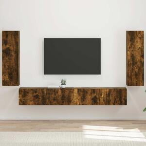 TV falit kabinet szett 4 pcs Füstölt tölgy Faanyag