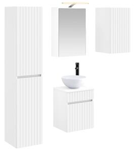Fürdőszobai Szekrény Szett 5 pcs Fehér 43 x 16 x 62,5 cm