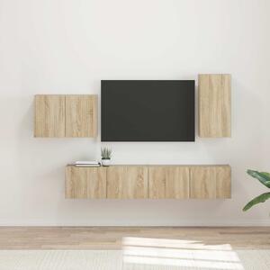 TV falit kabinet szett 4 pcs Sonoma tölgy Faanyag