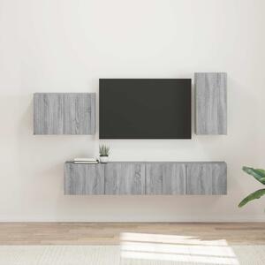 TV falit kabinet szett 4 pcs Szürke Sonoma Faanyag