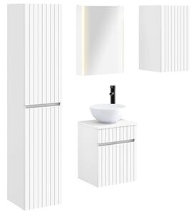 Fürdőszobai Szekrény Szett 5 pcs Fehér 43 x 11,5 x 60,5 cm