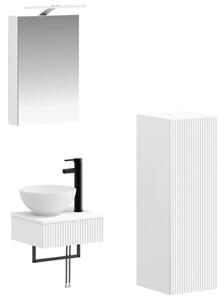 Fürdőszobai Szekrény Szett 4 pcs Fehér 40 x 10,5 x 60,5 cm