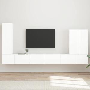 TV falit kabinet szett Falra szerelhető 6 pcs Magas Fényű Fehér