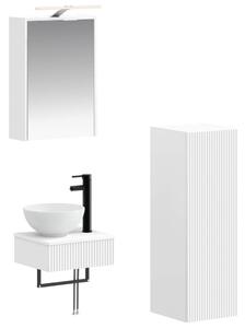 Fürdőszobai Szekrény Szett 4 pcs Fehér 43 x 16 x 62,5 cm