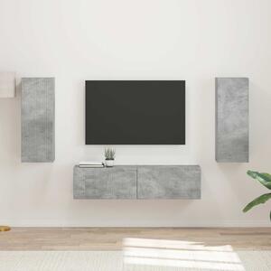 TV szekrény garnitúra 2 pcs Beton Szürke Faanyag