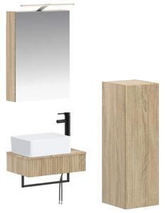Fürdőszobai Szekrény Szett 4 pcs Sonoma Tölgy 50 x 14,5 x 70 cm